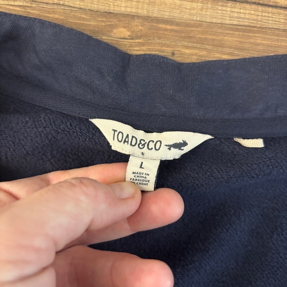 Toad&Co Daybreaker Cardi Cardigan Button Front Hemp Cotton Blend Navy Blue - Picture 5 of 8